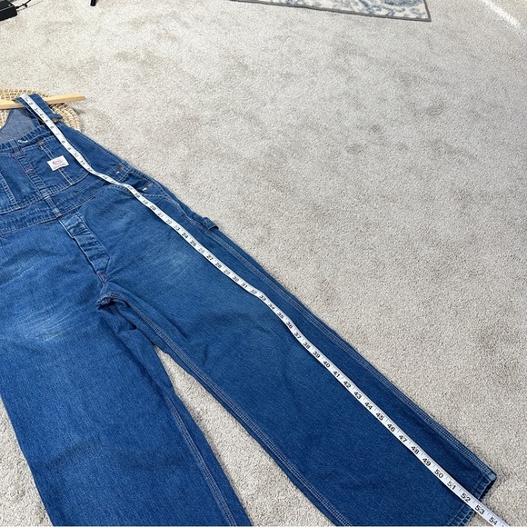 Cowden Men’s Vintage 80s Denim Bib Overall Carpenter Ranch Barn Workwear 32X28 - Picture 11 of 14